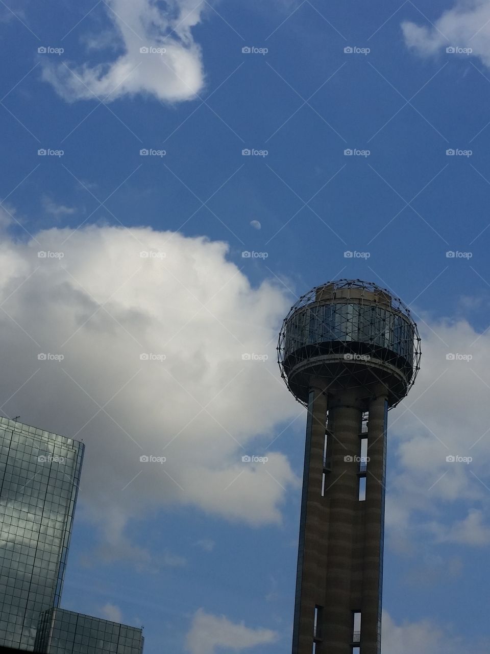 Moon over Reunion Tower