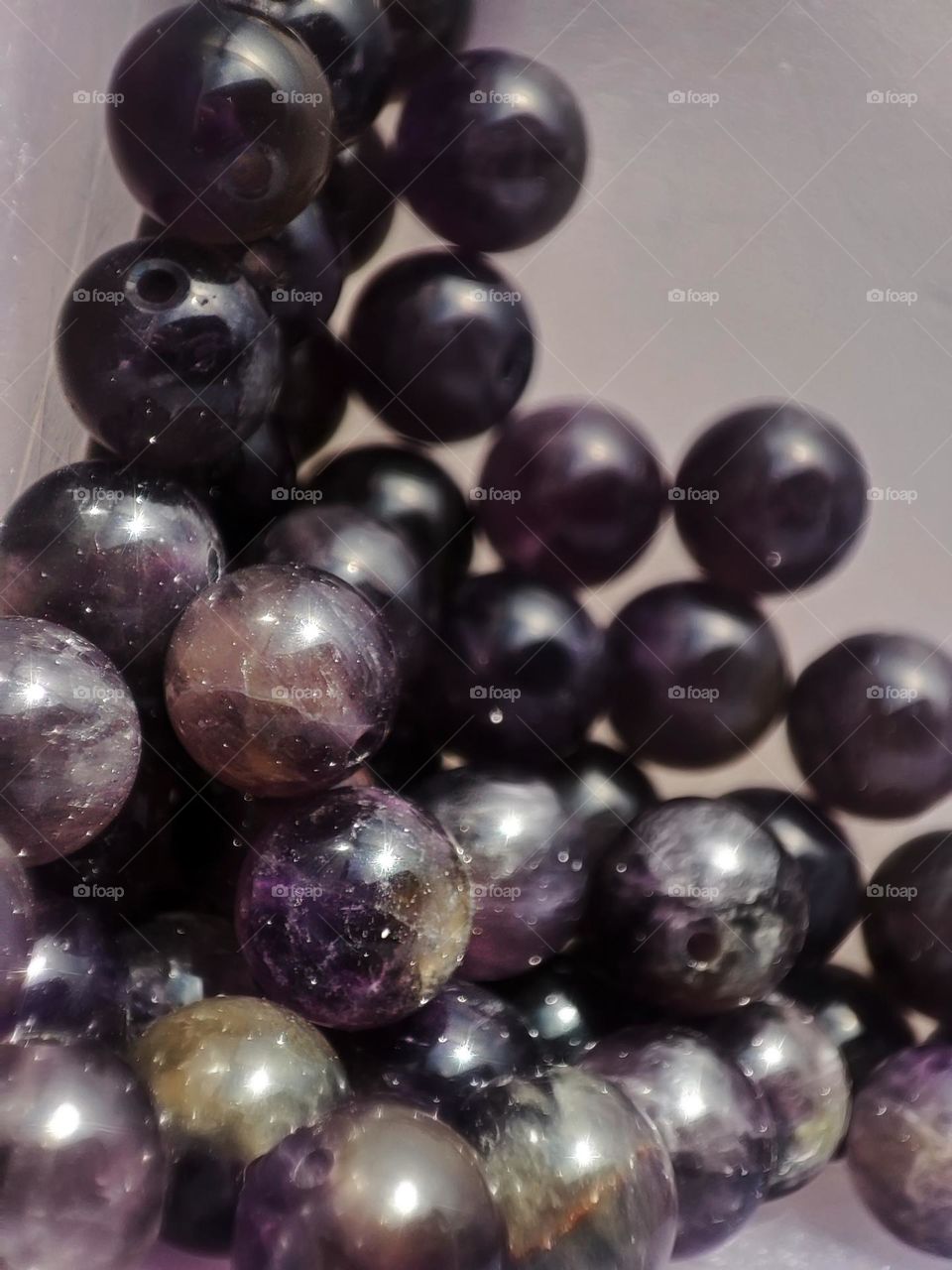 Macro photo of natural stones lying on the table