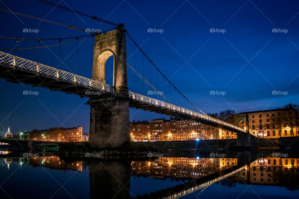 Lyon at night