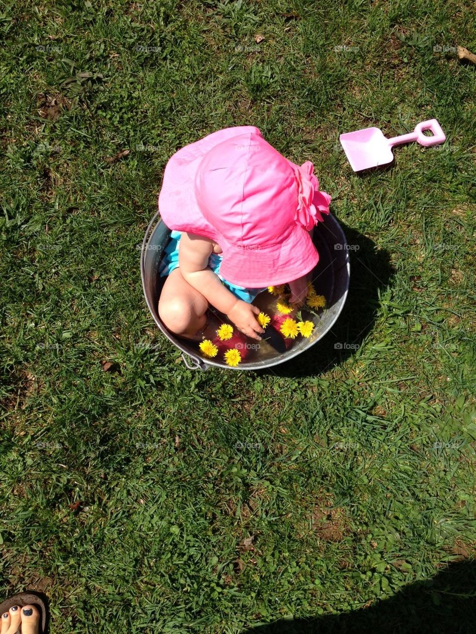 Playing in the water 