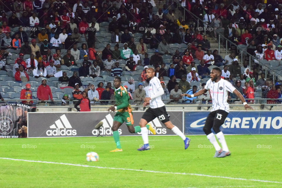 Johannesburg, South Africa : CAF Champions league between Orlando Pirates and Flen Eagles at the Orlando Stadium. Photo by AK Images