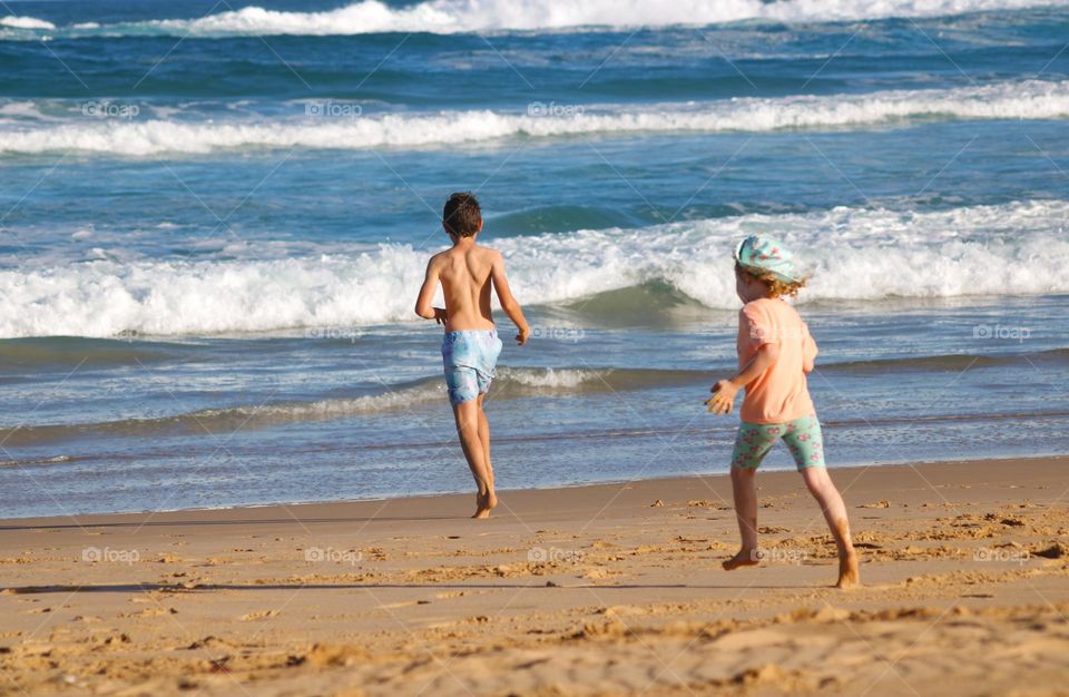 Kids at the beach