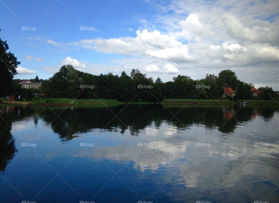 Lakeside view in Poland Mazury 