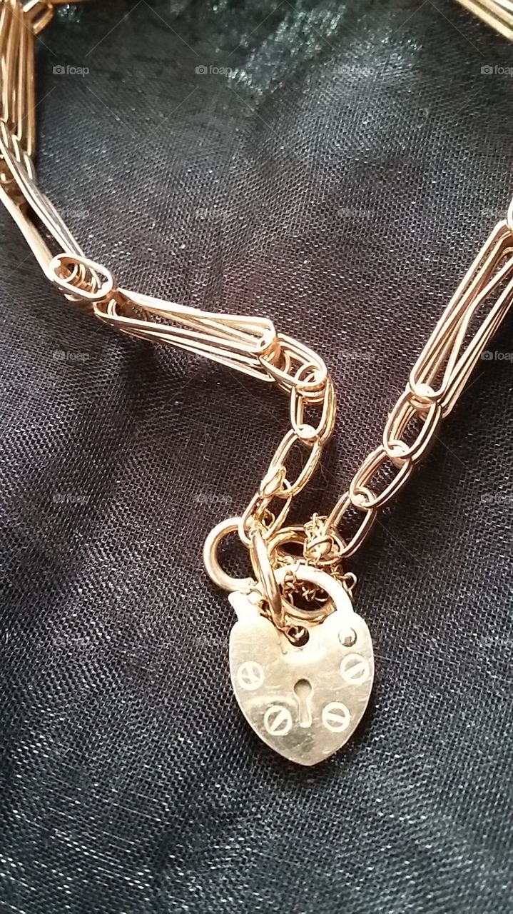 Gold Bracelet with Locket