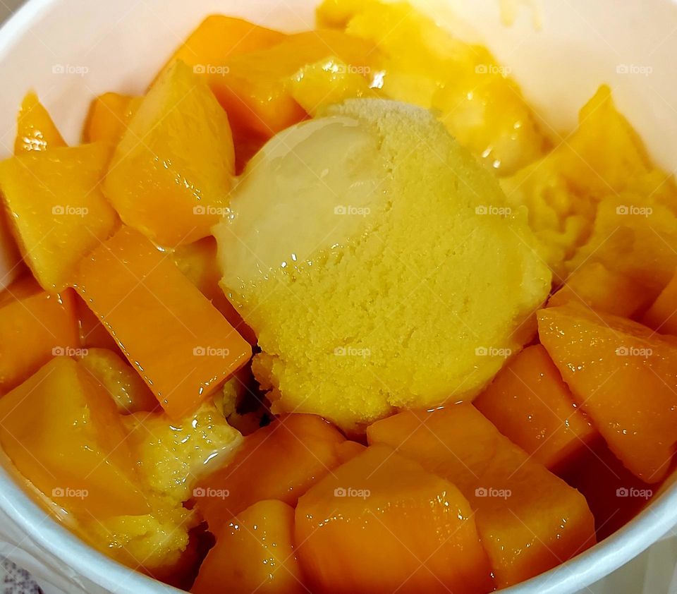 Mango ice