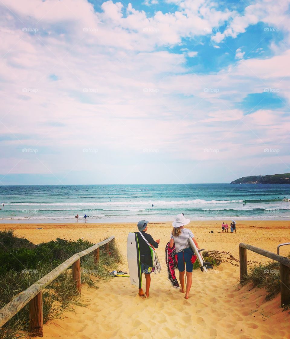 The path to the beach Sydney Freshwater Beach 