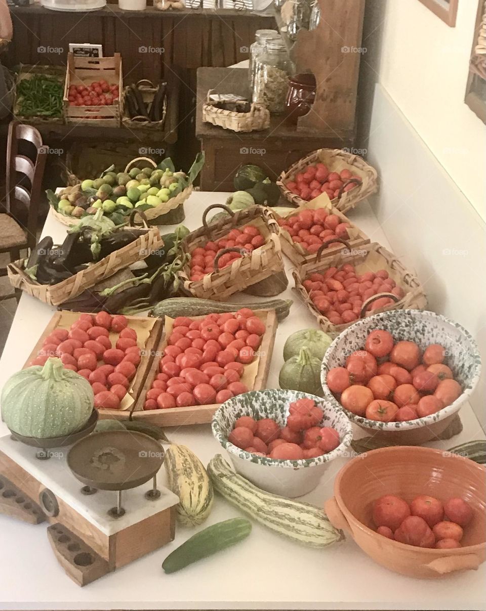 Late summer harvest at Agricola Fore Porta in the Valle delle Ferriere up from the town of Amalfi.