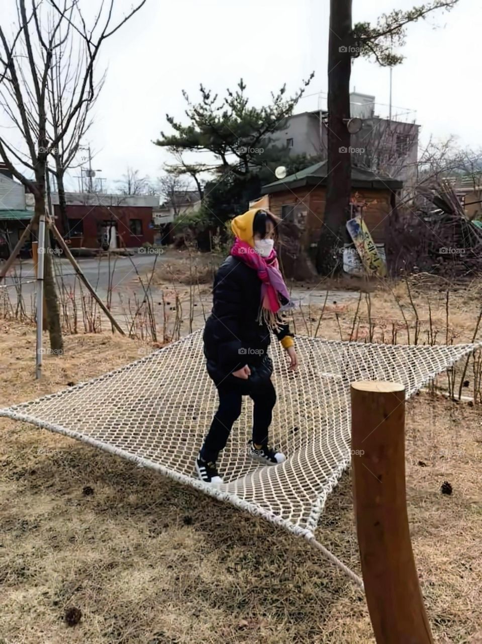 jumping  above the net.