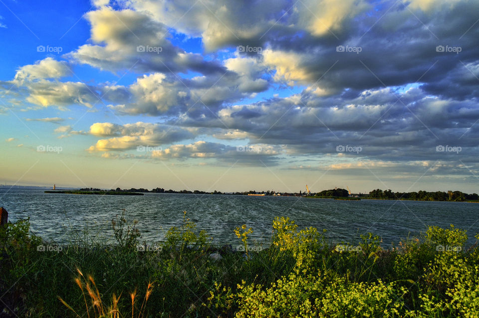 evening on the river