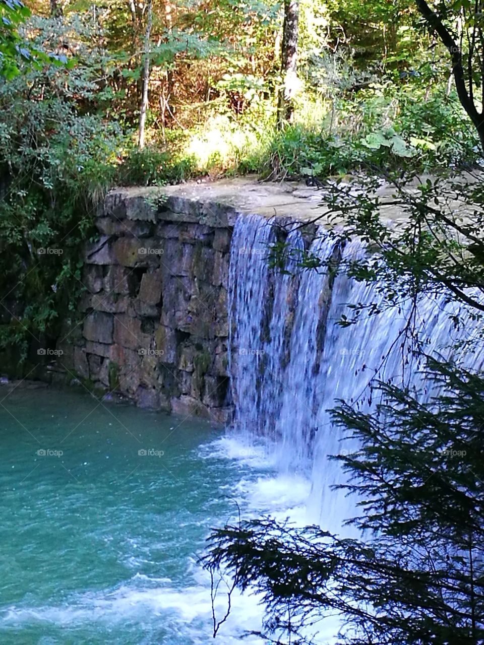 bavarian waterfall in jenbachtal