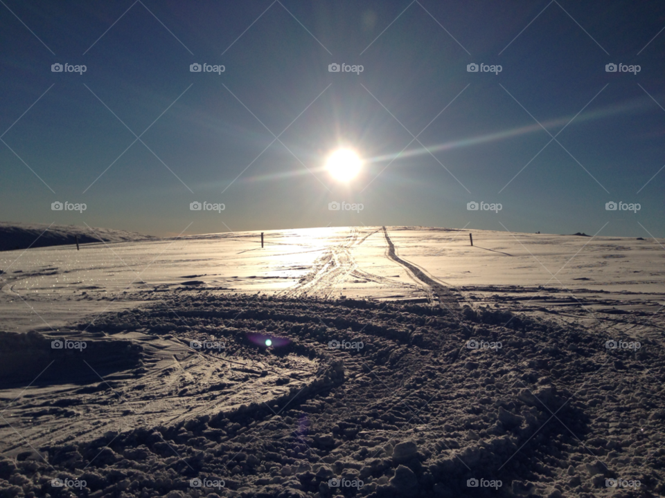 snow winter sun ski by kamrern