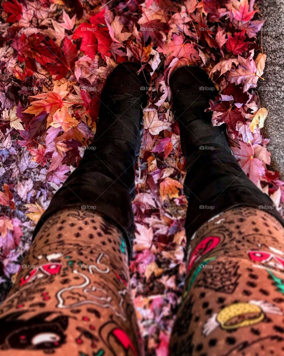 I love the feel of fall beneath my feet 