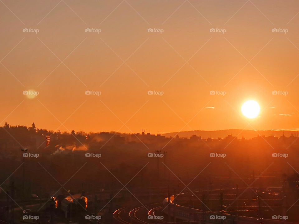 Sunlights kissing the city