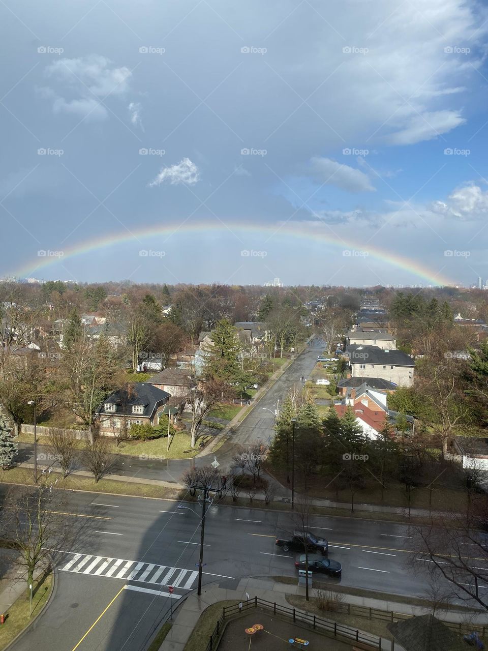 Beautiful rainbow in the sky 