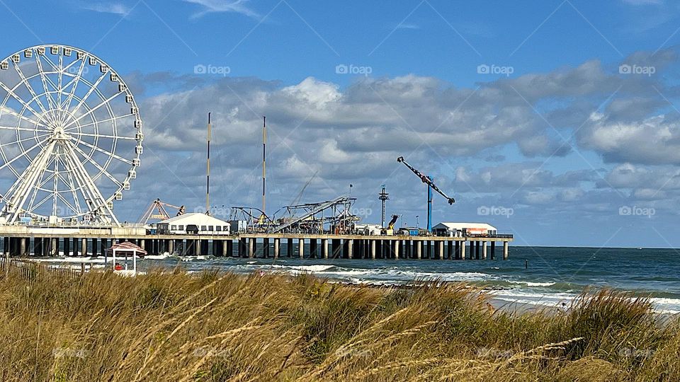 Atlantic City Boardwalk from afar 2024