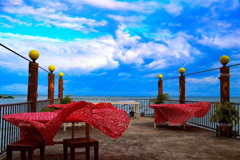 Under the sky seaside view