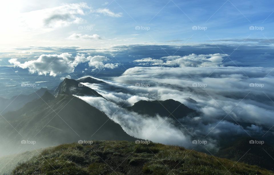 cloud bed view from mountain