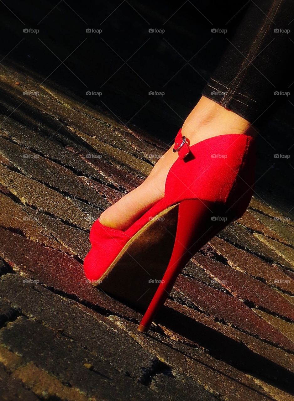 The feeling of red heels 