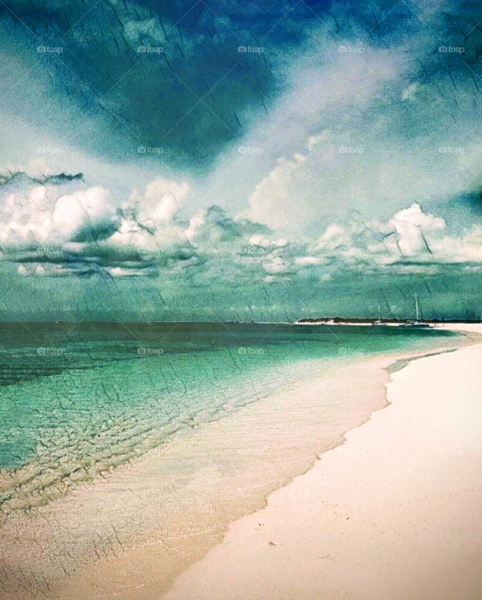 an afternoon walk on the beach in Turks and Caicos