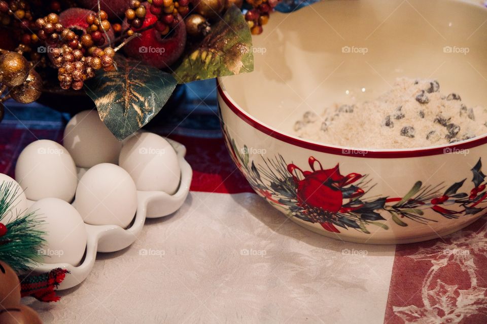 Preparing Christmas cookies for Santa 