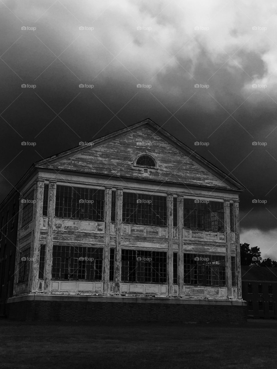 Creepy , ominous  & abandoned psychiatric hospital 