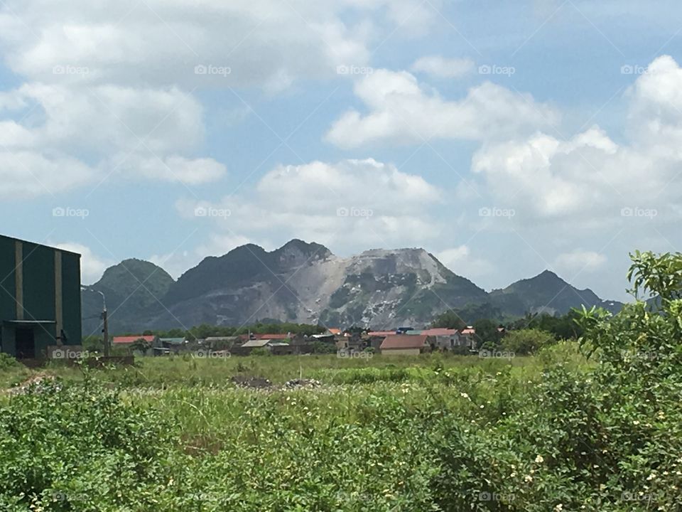 The Annamite Mountains in Hanoi Vietnam. 