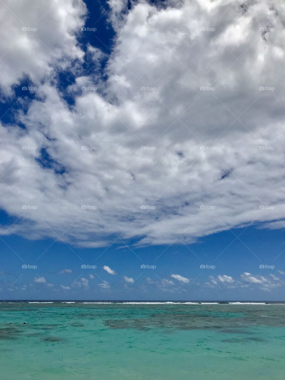 Clouds above tropical waters, New Caledonia 