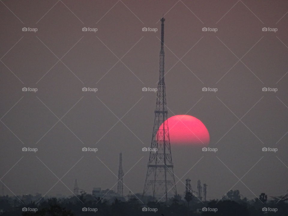 No Person, Sunset, Sky, Tower, Energy