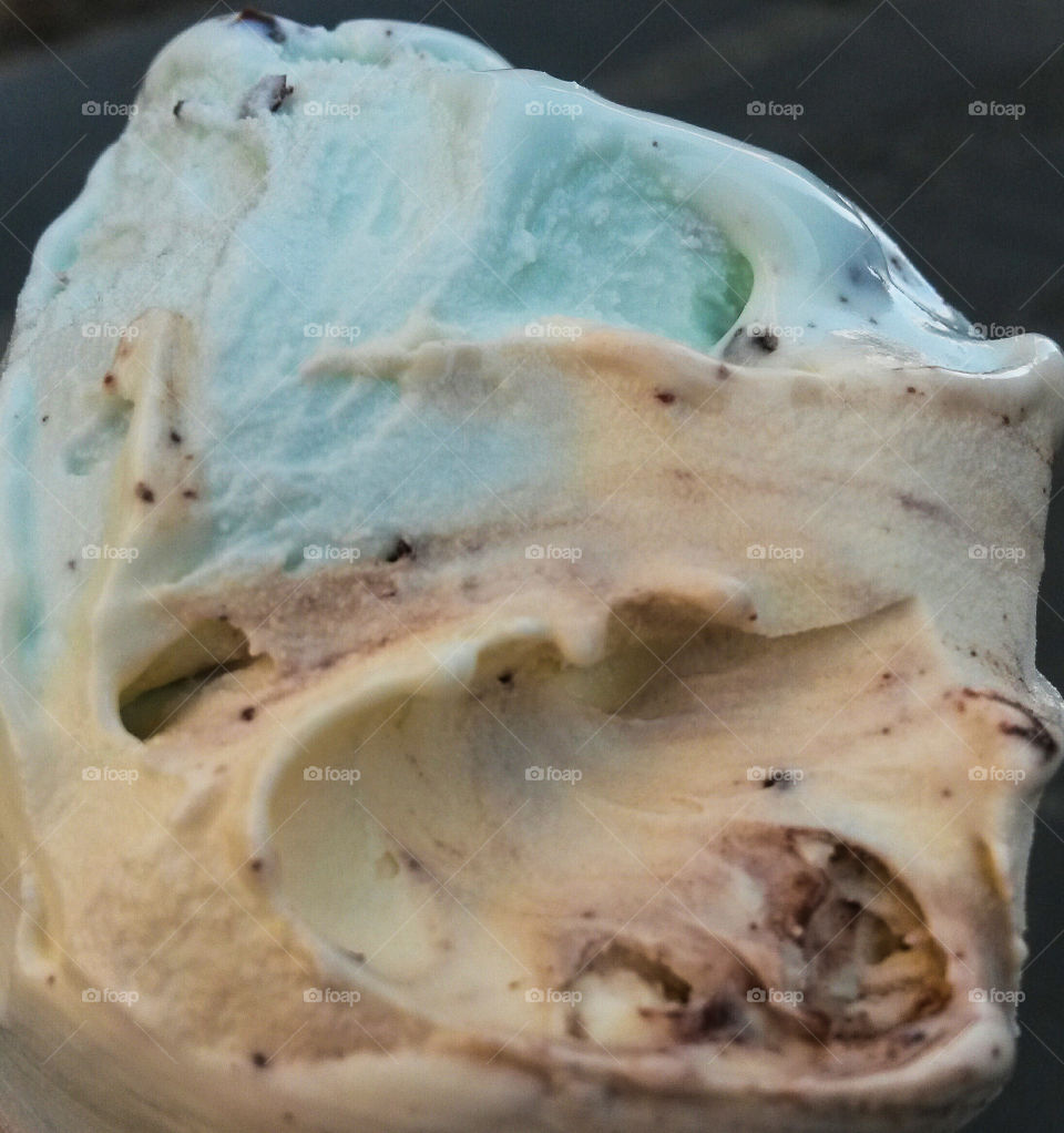 Close up of fresh homemade ice cream