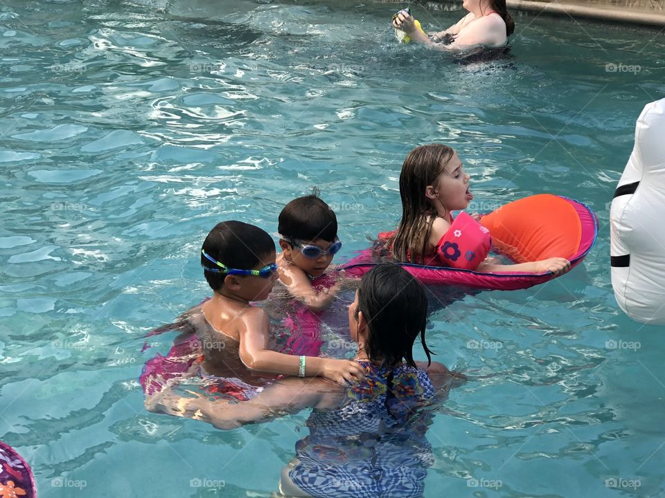 Making memories, pool fun