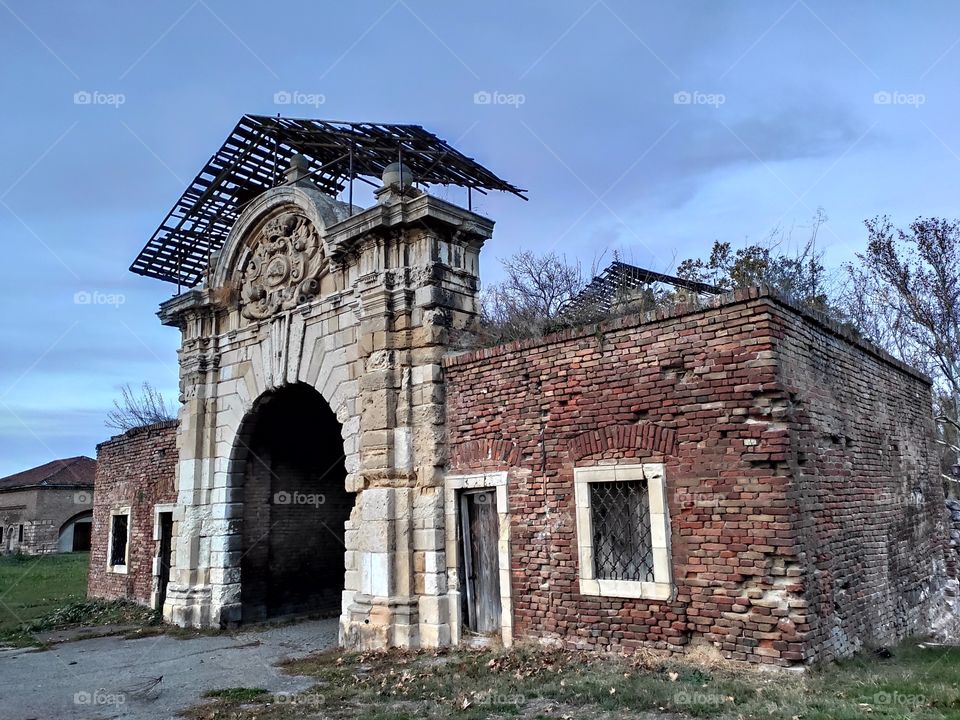 Belgrade Serbia lower Kalemegdan baroque gate of king Charles VI