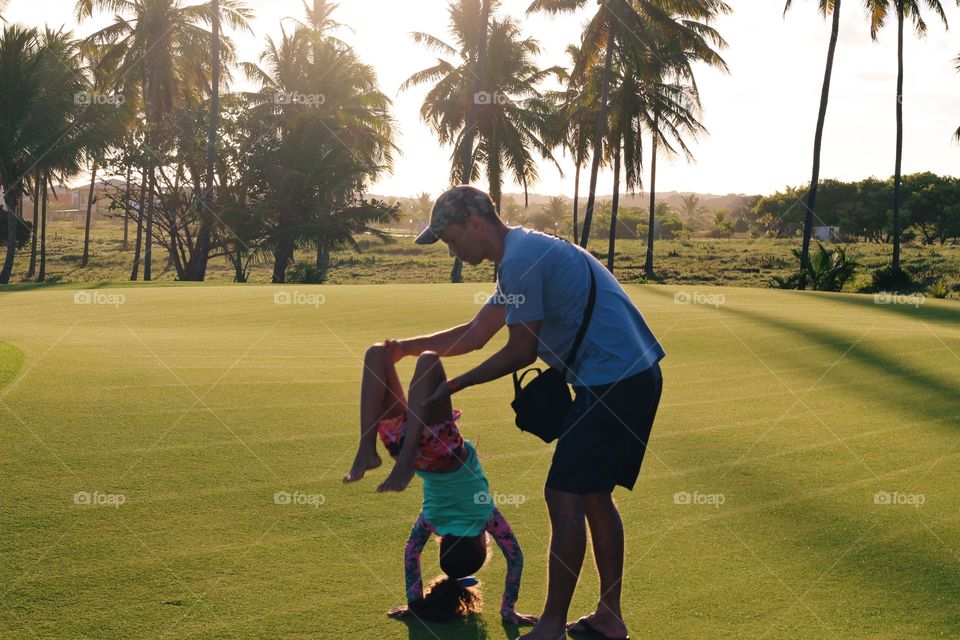 Dad and daughter in harmony