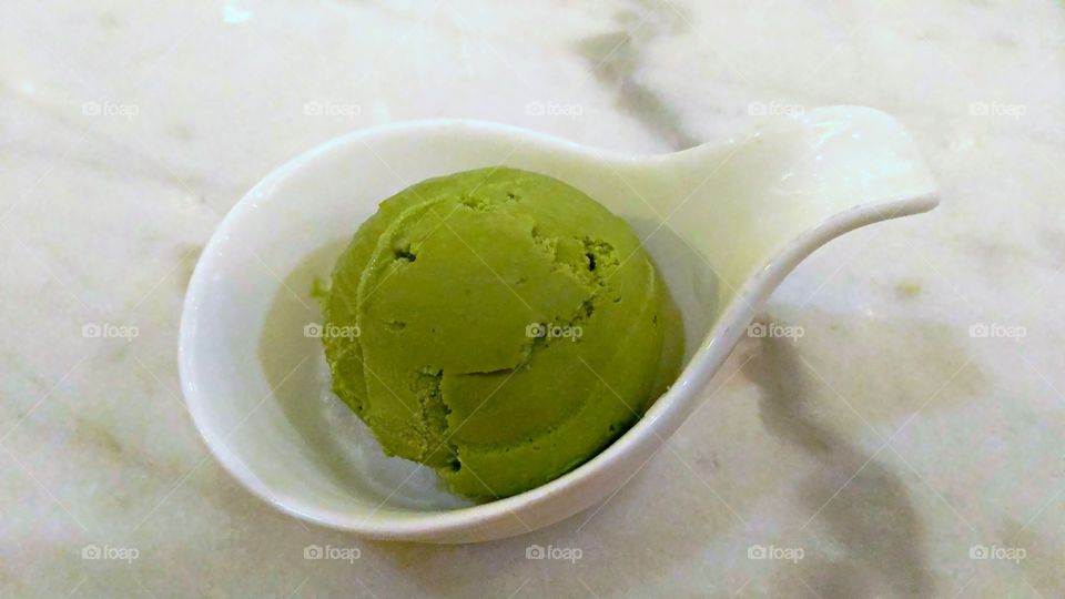 Matcha greentea ice-cream one scoop