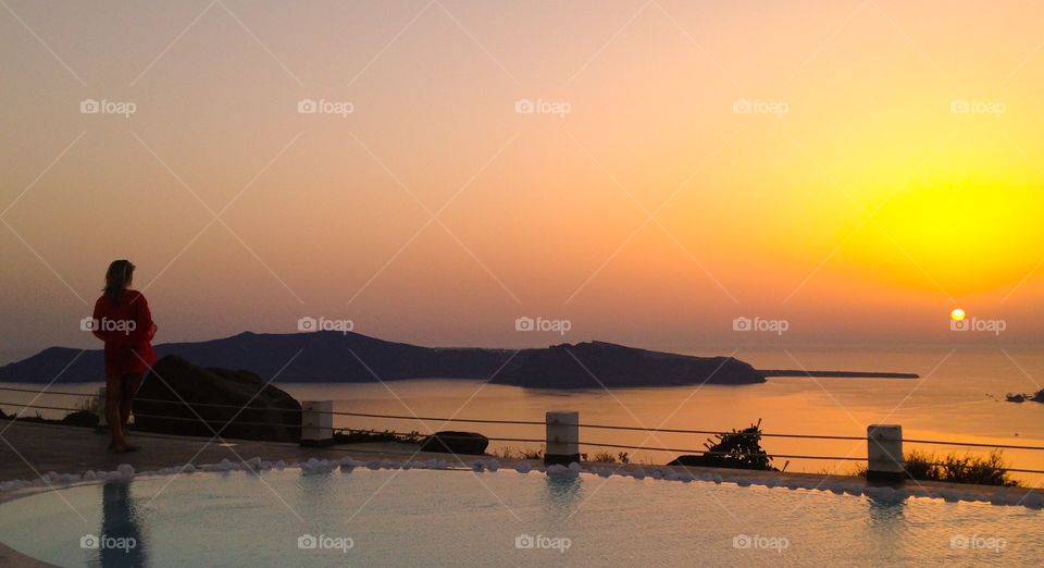 Santorini sunset, Greece. 