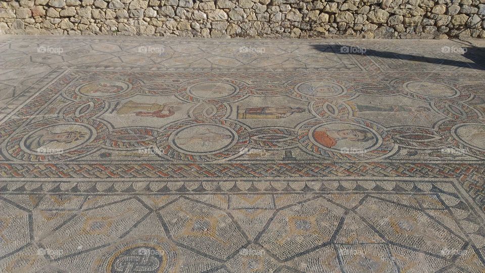 ancient roman floor in volubilis