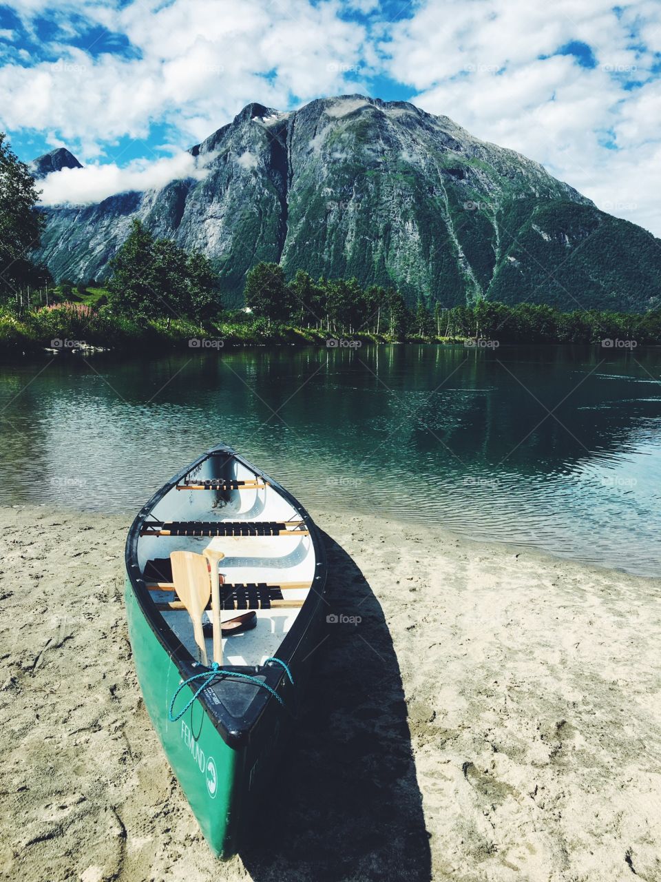 Boat at the riverbank 