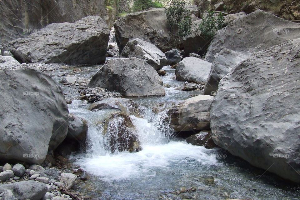 Mountain river flowing