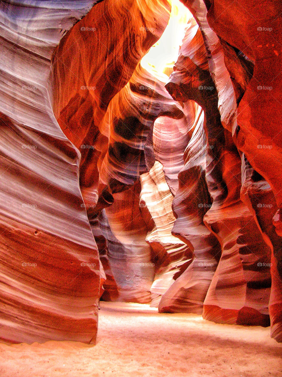 View of narrow slot canyon