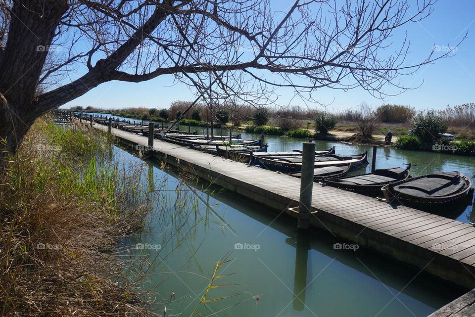 Port#lake#boats#trees#wood