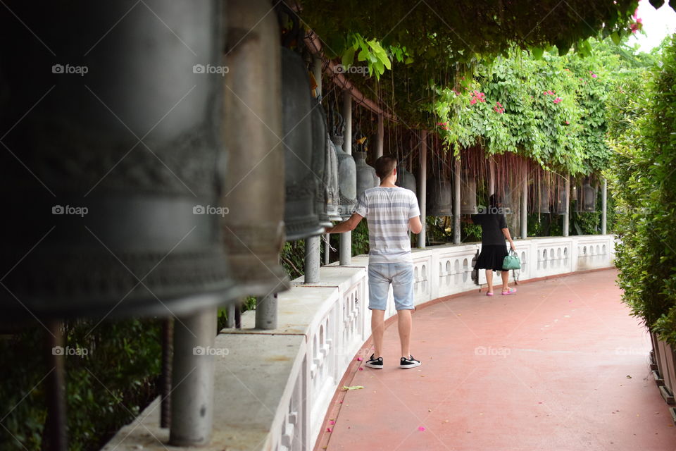 Buddhist bells temple bangkok thailand