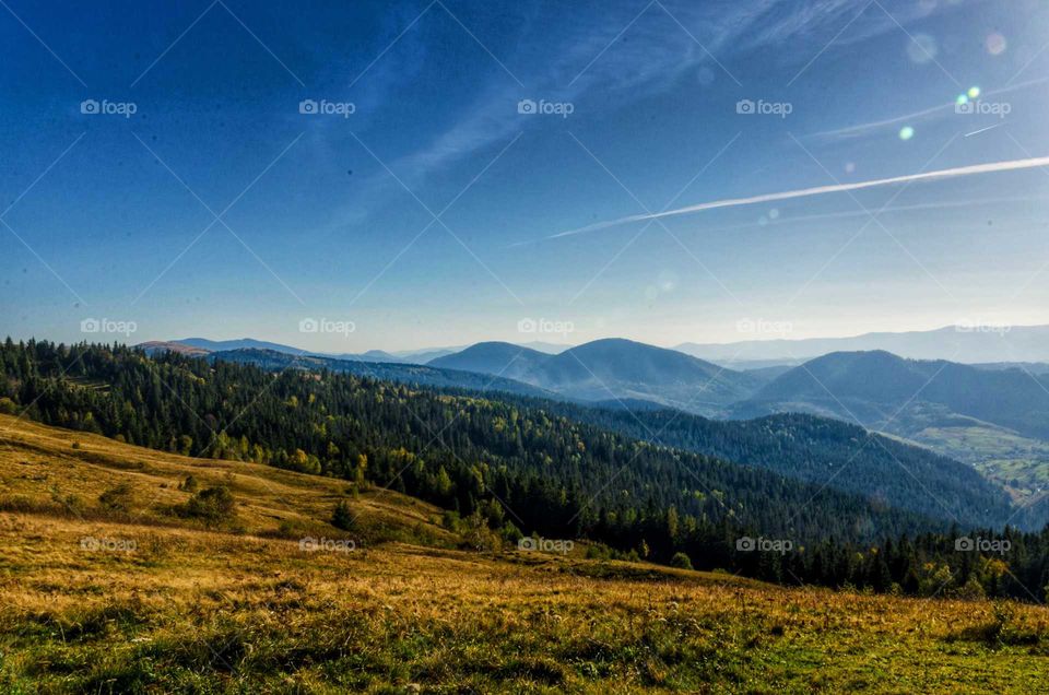 carpathian mountains in the autumn season