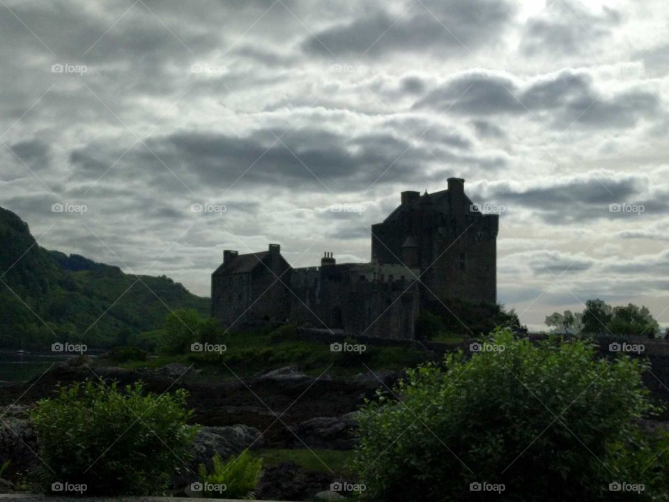 Scottish castle on a loch