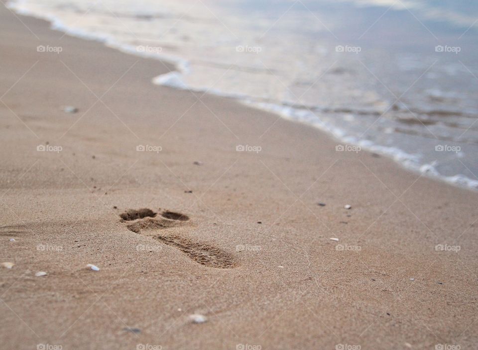 Footprint in the sand