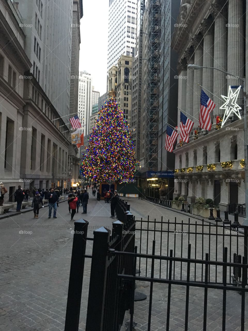 Christmas Tree near Wall Street, NYC