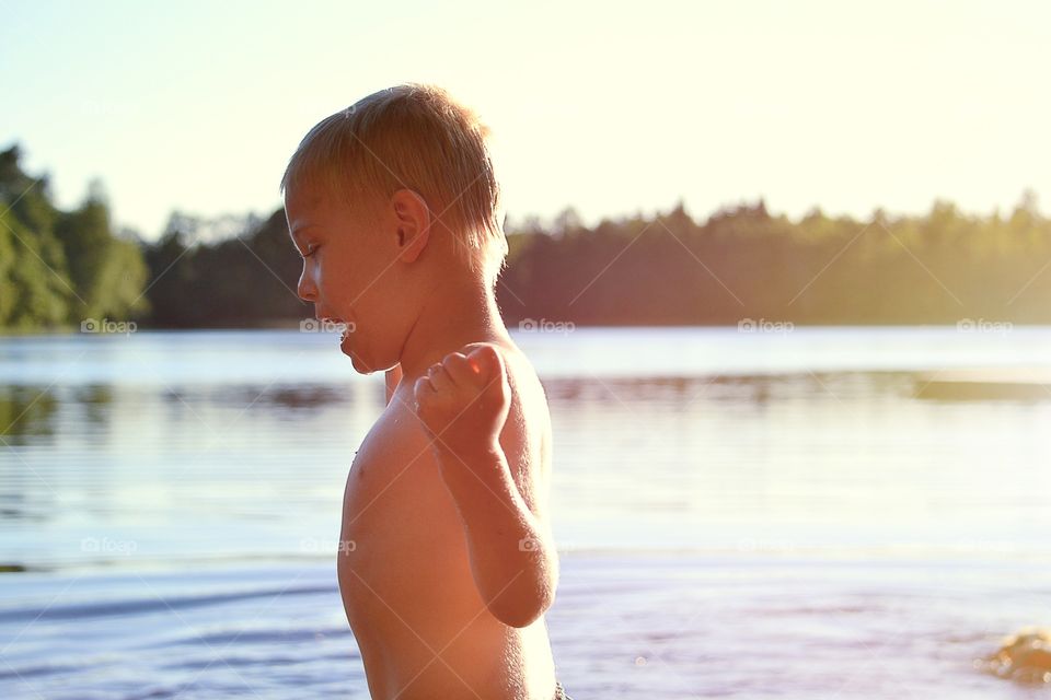 Boy playing. Boy playing and are full of happiness