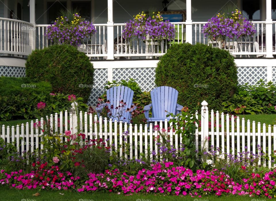 Garden on Mackinac Island, MI. Garden on Mackinac Island, MI