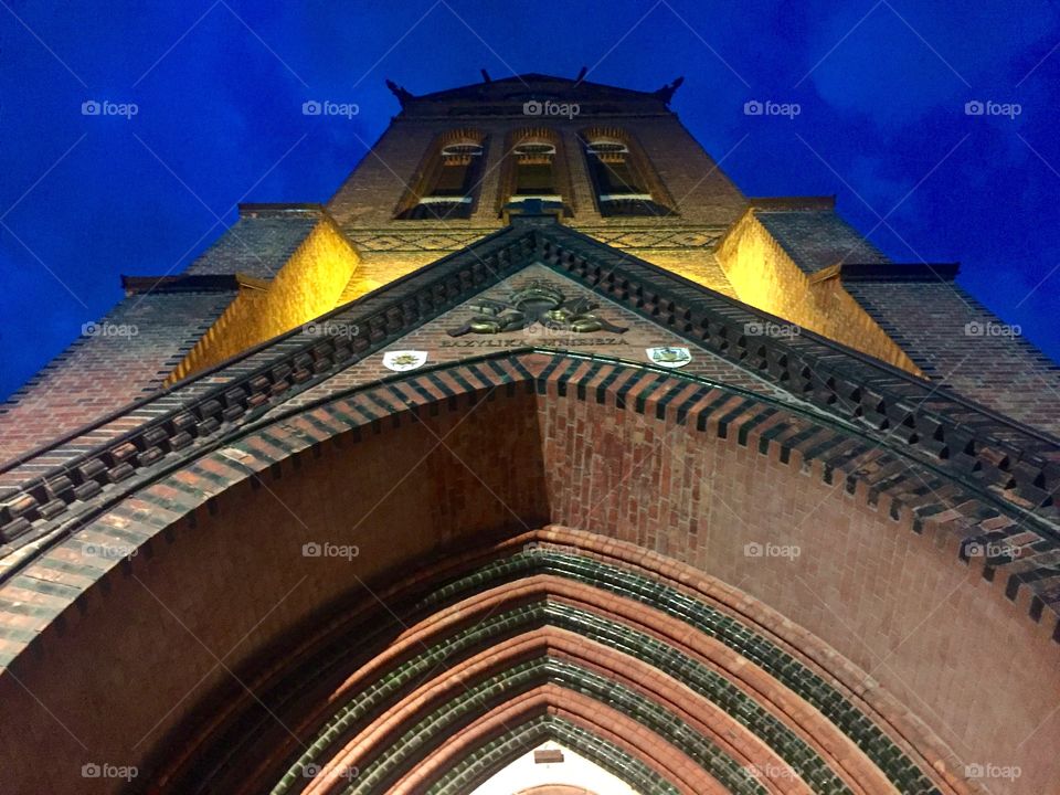 Entrance arch to the Catholic church