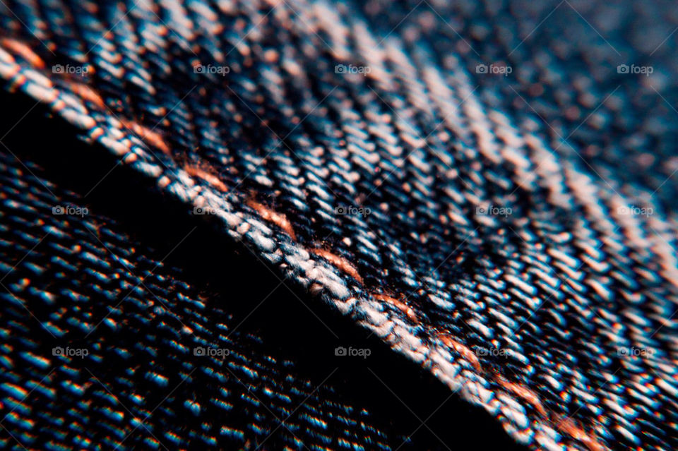 closeup jeans fabric thread by latigreplata