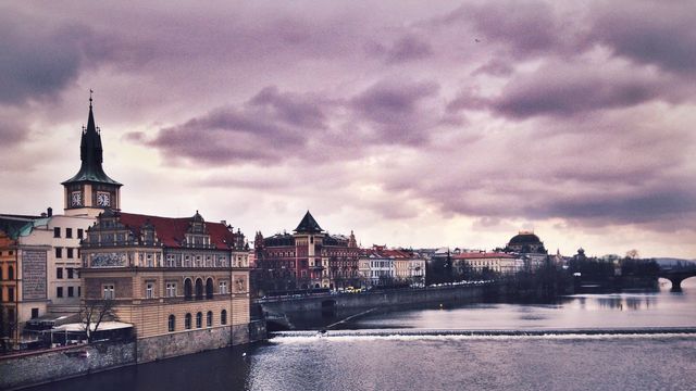 View from the Charles bridge.Prague.Czech Republic.