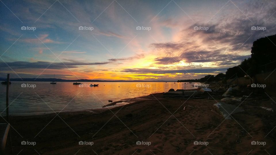 Sunset over Lake Champlain